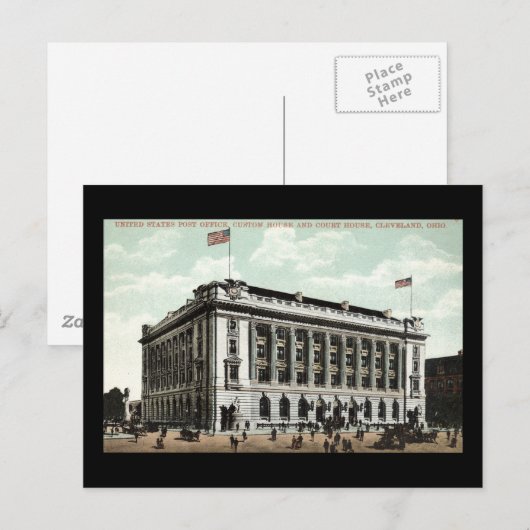 Post Kantoor Cleveland Ohio 1910 Briefkaart (Voorkant / Achterkant)