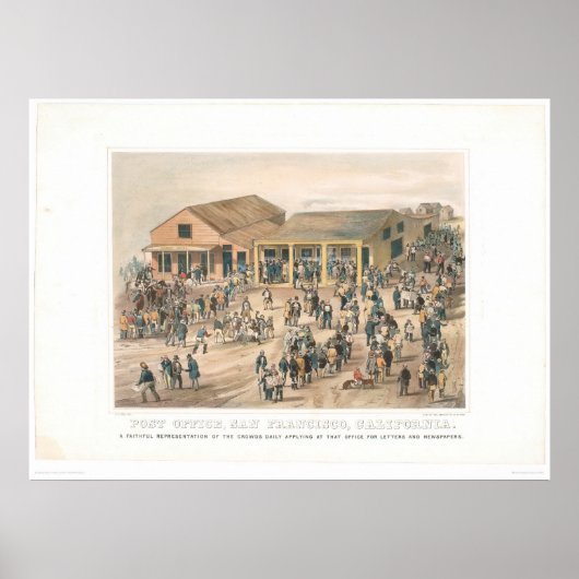 Post-Kantoor in San Francisco (1361A) Poster (Voorkant)