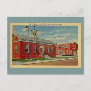 Post Kantoor, Makepeace Bldg., Wareham, MA Briefkaart
