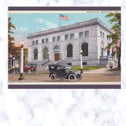  Post Kantoor Mansfield Ohio Briefkaart