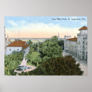 Post Kantoor Park, St. Augustine FL Vintage Poster