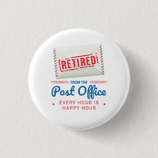Post Kantoor Personeel Post Post Post Ronde Button 3,2 Cm (Voorkant)
