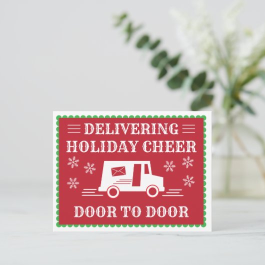 Post Kantoor Postwerker Vakantie Dank u Briefkaart (Staand voorkant)