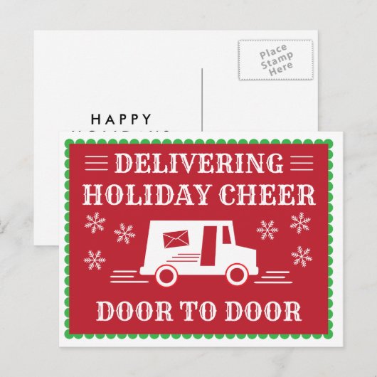 Post Kantoor Postwerker Vakantie Dank u Briefkaart (Voorkant / Achterkant)