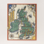 Post Kantoor Wireless Stations Map, Groot-Brittann Legpuzzel (Verticaal)