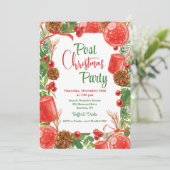 Post Kerstmis Party uitnodiging (Staand voorkant)