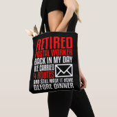 Post-koeriersdienst Pensioenuitkering Gift Funny M Tote Bag (Dichtbij)