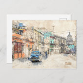 Post La Habana, Cuba Briefkaart (Voorkant / Achterkant)