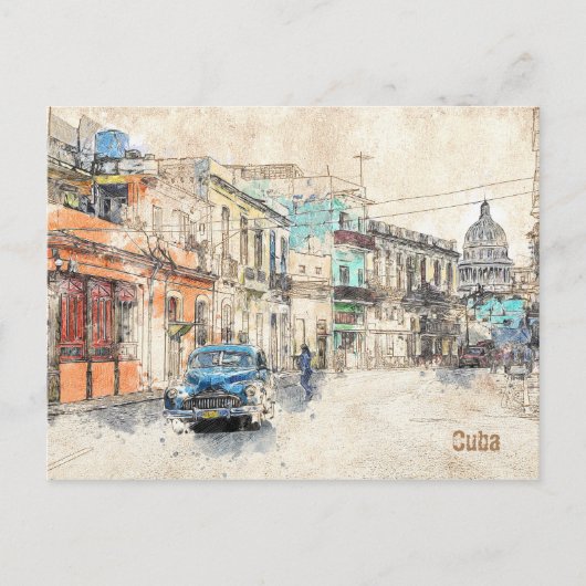 Post La Habana, Cuba Briefkaart (Voorkant)