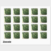 Post. Leuke topiary tuin uitgeknipte groene struik Vierkante Sticker (Vel)