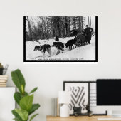 Post Levering door een Dog Team 1905 Poster (Thuiskantoor)