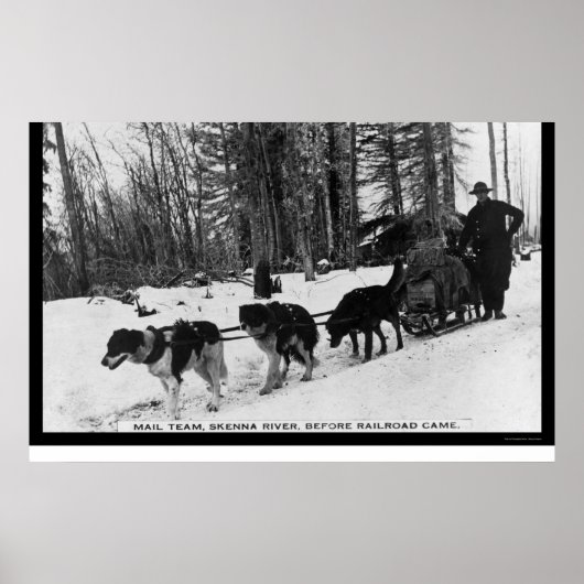 Post Levering door een Dog Team 1905 Poster (Voorkant)