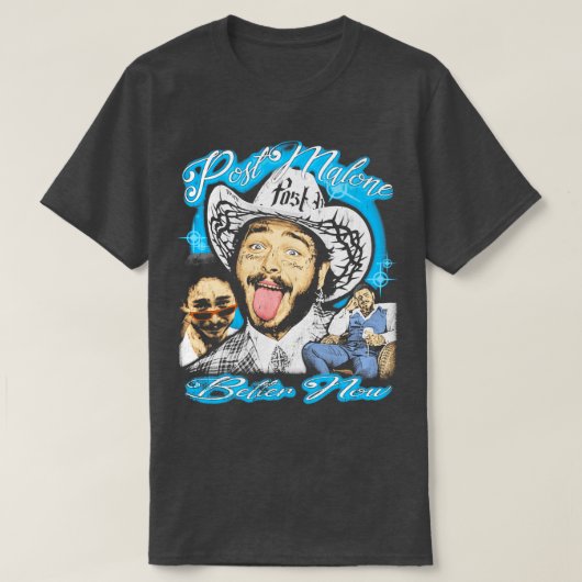 Post malone  80s bootleg ontwerp TShirt (Design voorkant)