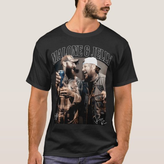 Post Malone Jelly Roll Country Rap T-shirt (Voorkant)