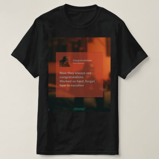 Post Malone Shirt (Design voorkant)