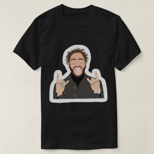 Post Malone sticker  Sticker T-shirt (Design voorkant)