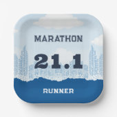 Post Marathon Race Party Papieren Bordje (Voorkant)