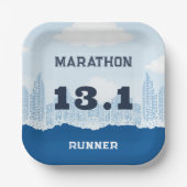 Post Marathon Race Party Papieren Bordje (Voorkant)