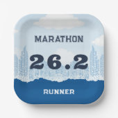 Post Marathon Race Party Papieren Bordje (Voorkant)