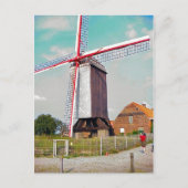 Post Mill op een boerderij Briefkaart (Voorkant)