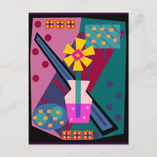 Post Modern Mod Flower Briefkaart (Voorkant)