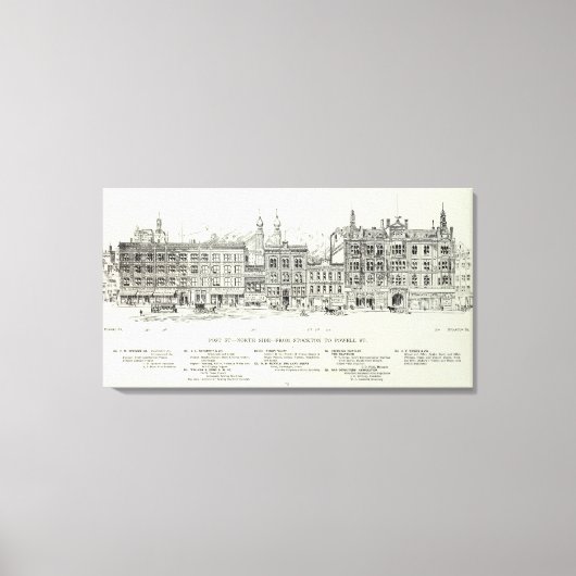 Post North side Stockton en Powell Canvas Afdruk (Voorkant)