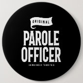 Post-officier Functielijn Ronde Button 6,0 Cm (Voorkant)