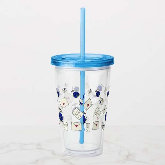 Post over de hele wereld acryl drinkbeker (Rechts)