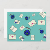 Post over de hele wereld briefkaart (Voorkant / Achterkant)