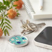 Post over de hele wereld sleutelhanger (Zijkant)