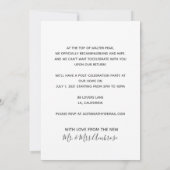 Post-party aankondiging huwelijk gesloten namen (Achterkant)