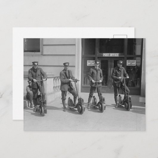 Post per scooter briefkaart (Voorkant / Achterkant)