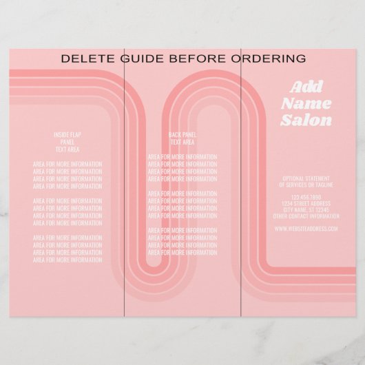 Post Pink Retro Stripes voor Vrouw Owned Business Flyer (Voorkant)