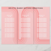 Post Pink Retro Stripes voor Vrouw Owned Business Flyer (Achterkant)