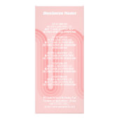 Post Pink Retro Stripes voor Vrouw Owned Business Reclamekaart (Achterkant)