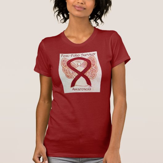 Post-Polio Survivor Awareness Ribbon Angel Shirt (Voorkant)