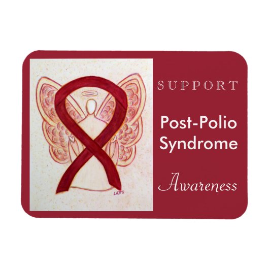 Post-Polio Syndrome Awareness Ribbon Angel Magnet Magneet (Horizontaal)