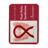 Post-Polio Syndrome Awareness Ribbon Angel Magnet Magneet (Verticaal)