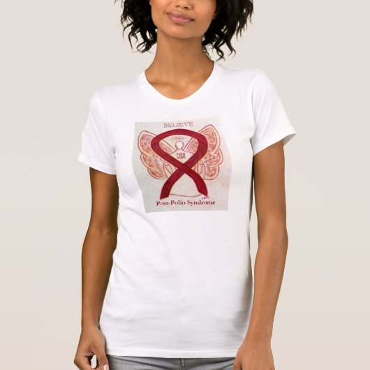 Post-Polio Syndrome Awareness Ribbon Angel Shirt (Voorkant)