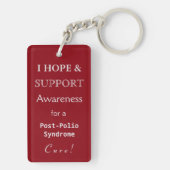 Post-Polio Syndrome Awareness Ribbon Sleutelhanger (achterkant)