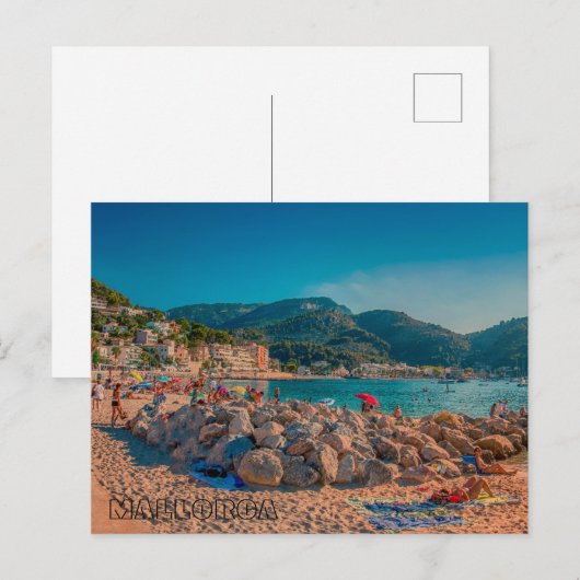Post Puerto de Sóller en la isla de Mallorca Briefkaart (Voorkant / Achterkant)