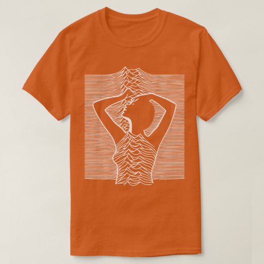Post punk vrouw golven ontwerp t-shirt (Design voorkant)