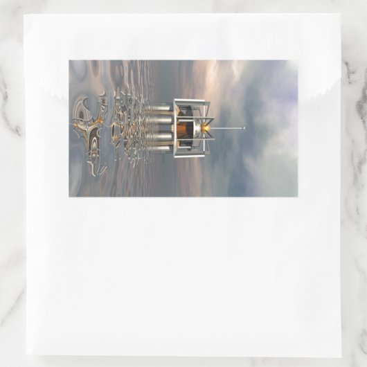 Post Rechthoekige Sticker (Tas)