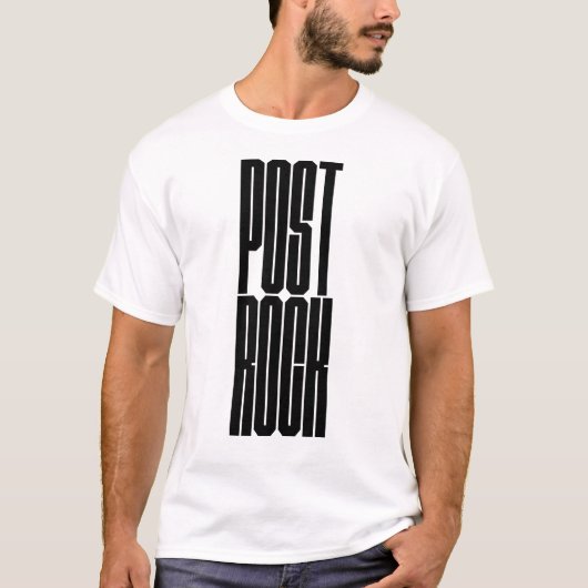 Post Rock vet lettertype logo T-shirt (Voorkant)
