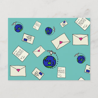 Post Rond De Wereld Briefkaart