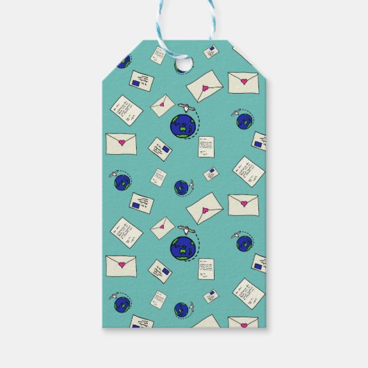 Post Rond De Wereld Cadeaulabel (Voorkant)