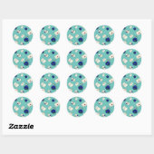 Post Rond de Wereld Ronde Sticker (Vel)