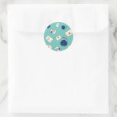 Post Rond de Wereld Ronde Sticker (Tas)