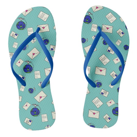 Post Rond De Wereld Teenslippers (Voetbed)