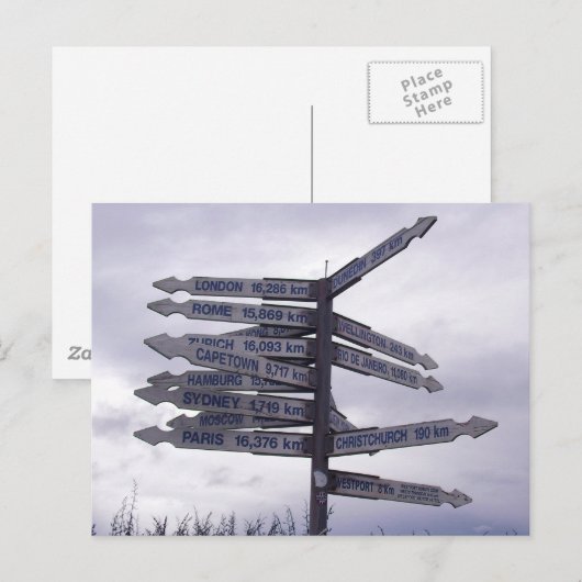 Post Sign. Briefkaart (Voorkant / Achterkant)